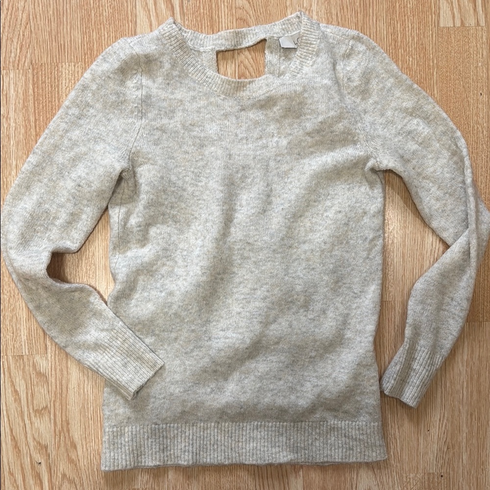 Open back loft grey white Sweater  XXSP